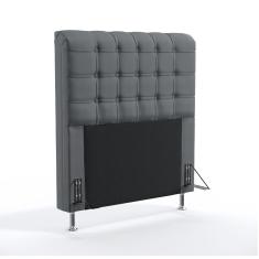 Cabeceira Dama 90 para Cama de Solteiro Sued Cinza Aradecor