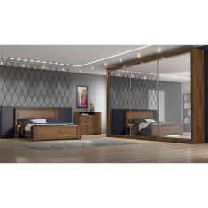 Roupeiro Toronto 3 Portas Espelhada 100 MDF