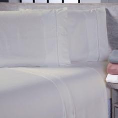 Jogo De Cama Lençol Sofist Ponto Palito 400 Fios Toque Macio Casal King 04 Peças - Palha