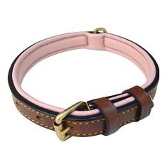 Golas macias de toque – Coleira para cachorro acolchoada de couro verdadeiro luxuosaSoft Touch Collars Small marrom unknown