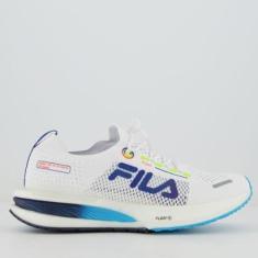 Tênis Fila Float Elite Branco e Azul-Masculino