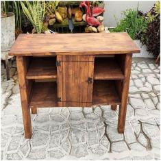 Aparador Com 1 Porta De Madeira Maciça Móveis Arpus