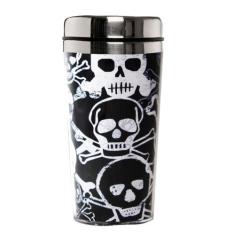 Copo Térmico Caveira - 450 ml - Kazape, 450 ml, Acqua, 18x8x8, Plástic