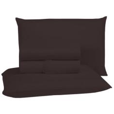 Kit jogo de Cama 400 Fios Casal 4 Peças com Virol Hotel Pousada Tecido