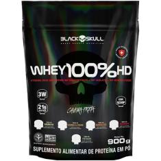 Whey 100% HD Refil 900g Black Skull Whey Protein 3W Pistache