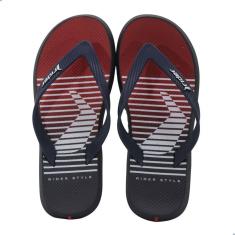 Chinelo Masculino Rider 11818 R1 Style Azul e Vermelho
