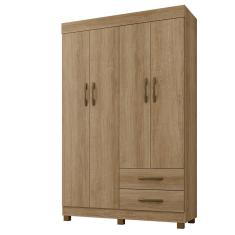 Roupeiro Copacabana Canela Sem Espelho Com 4 Portas Benetil Móveis Canela