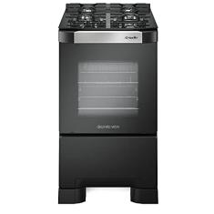 Fogão Mueller 4 Bocas Decorato Vetro Preto Fosco Bivolt com Mesa de Vidro