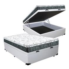 Cama Box Baú Casal Colchão Mola Bonnel Prime Coil Detroit + Box Sintét