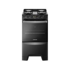 Fogão 4 Bocas Continental Preto Automático com TOPLimpaFácil e Mesa de