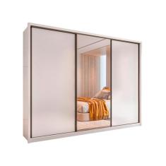 Guarda-roupa Casal com Espelho 3 Portas 6 Gavetas Caemmun Spazio, Bran