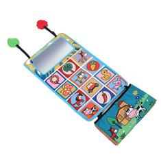 Conjunto de Livros Enrugados Com Espelho, Livro de Espelhos Seguro para Bebês, Macio, Multifuncional, Preto, Branco, Colorido, Mordedor de Visão para Assentos de Carro para