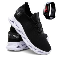 Tênis Masculino Esportivo para Academia Corrida+ Relógio-Masculino