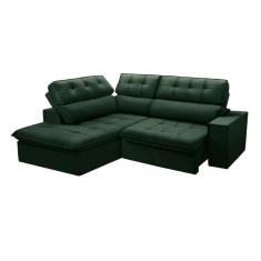 Sofá 4 Lugares Retrátil E Reclinável Arezzo Com Chaise Esquer