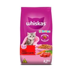 Ração Whiskas para Gatos Filhotes Sabor Carne e Leite - 2,7kg, Carne e