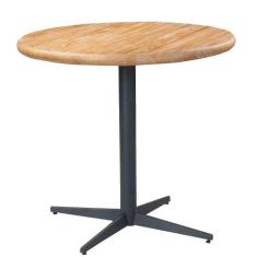 Mesa Sala de Jantar Cozinha Shery Redonda 70cm Grafite Madeira Maciça 