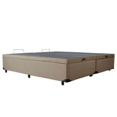 Cama Box Bau Super King Suede(1.93X2.03) - GENKI KENKO, CAFECOMLEITE