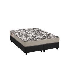Cama Box Queen: Colchão Espuma Ortobom Physical Ultra Resistente + Base Crc Camurça Gray(158X198)