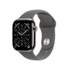 Apple Watch Series 11 GPS + Cellular - Caixa natural de titânio – 42 mm - Pulseira esportiva cinza-pedra – P/M