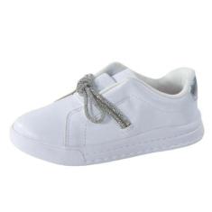 Tenis Molekinha Infantil Com Laço Brilho Menina-Feminino