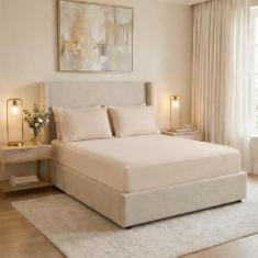 Jogo Lençol de cama Queen 400 Fios 3 Peças 40cm Altura algodao - Rafal