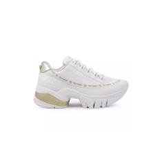 Tenis Ramarim Branco Ouro Feminino Sneaker 23-80104-Feminino