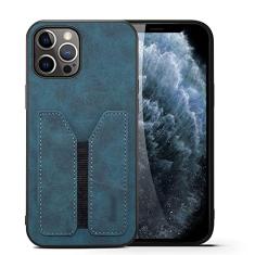 Carteira de bolso de cartão para iPhone 14 13 12 Mini 11 Pro XS Max XR X SE 2020 8 7 Plus Couro Capa Traseira, Azul, Para iPhone 12Pro Max