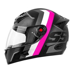 Capacete Moto Mixs MX5 Super Speed Fosco Cinza com rosa Fosco 62