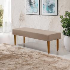 Recamier Casal Pés em Madeira Maciça 1,38m Lisboa Linho Bege