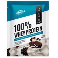 100% Whey Protein Sache Shark Pro Suplementos 40G - 10 Unidades-Unissex