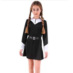 Fantasia Infantil Vandinha Família Adams Vestido e Cinto - Xuxu de Mei