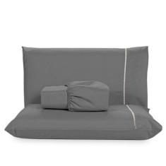 Jogo de Lençol Queen Micropercal Elegante 200 Fios Ponto Palito 3 Peça