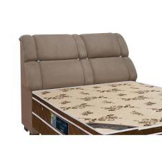 Cabeceira Cama Box Estofada Casal Imperador Suede Bege - Simbal