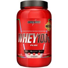 WHEY 100% PURE MORANGO 900G POTE INTEGRALMEDICA