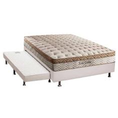 Cama Box c/Auxiliar Casal: Colchão Paropas MasterPocket Eco Linho + Ba