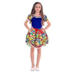 Fantasia Vestido Infantil Menina Quadrilha de São João - Fantasias Car