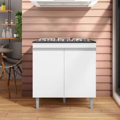 Balcão Para Cooktop Armário De Cozinha Andréia Branco