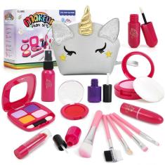 Conjunto de maquiagem Pretend Pink ToToo com bolsa de cosméticos para crianças de 3 a 8 anos