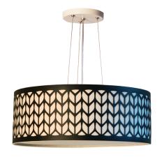 Lustre Pendente C pula Recorte  Preto  40x15 2e27 Bivolt