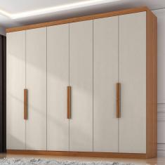 Guarda-roupa Casal 6 Portas 4 Gavetas Evidence Plus Cinamomo/Areia
