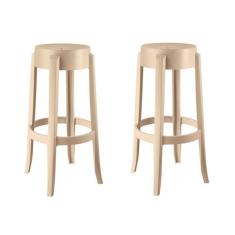 Conjunto com 2 Banquetas Shine Plus Capuccino