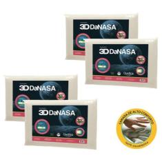 Kit Família Travesseiro Nasa 3D Duoflex Macio Antialérgico - Travessei