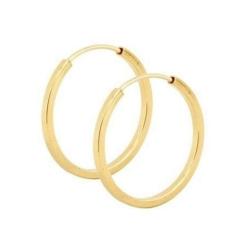 Brinco Em Ouro 18K Argolinha De 10Mm - Jhulias Joias E Semi Joias