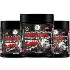 KIT C/3 Un. Creatina Monohidratada Pura FitsForce - 300Gr - Fits Life