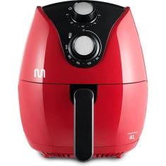 Air Fryer 4L 1500W Vermelha CE084 com Grade e Timer 60Min Temp 200°C Multilaser 220V