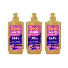 Creme Pentear Niely Gold Salva Fios 250Ml - Kit Com 3Un