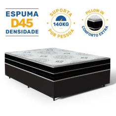 Cama Box com Colchão de Espuma D45 Pillow In Anjos OrtoConfort Casal 1
