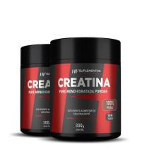 2x creatina em pó 3g pura hf suplements 300g, PREMIUM