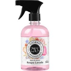 Água de Passar Roupa e Tecidos, Lavada, Giorno Casa, 500 ml, Rosa