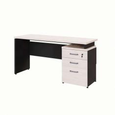 Escrivaninha Yaris 3 GV Carvalho Berlin e Preta 150 cm - GEBBWEB